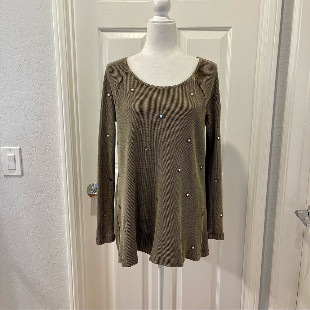 Soft Surroundings Long Sleeve with Embellished Size M - Picture 2 of 9